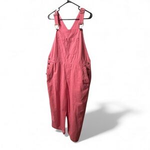 Crazy Horse Liz Claiborne  Pink Overalls size large